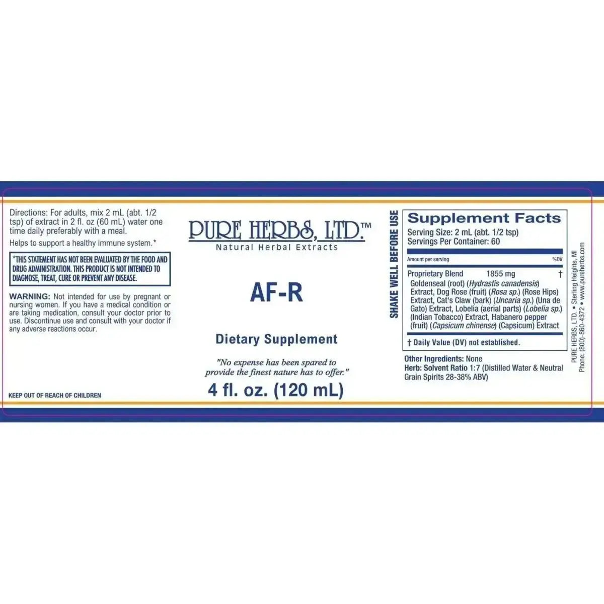 AF - R Herbal Tincture for Immune, Digestive & Pain Relief - Futures ETC Tincture