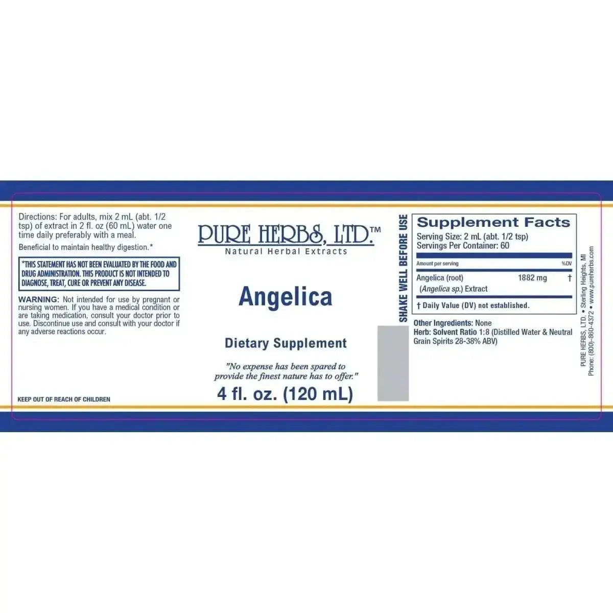 Angelica (Angelica archangelica) for Digestive, Respiratory & Stress Relief - Futures ETC Tincture
