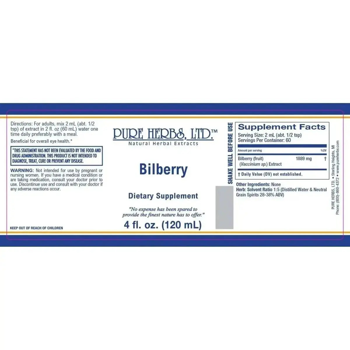 Bilberry (Vaccinium myrtillus) - Futures ETC Tincture