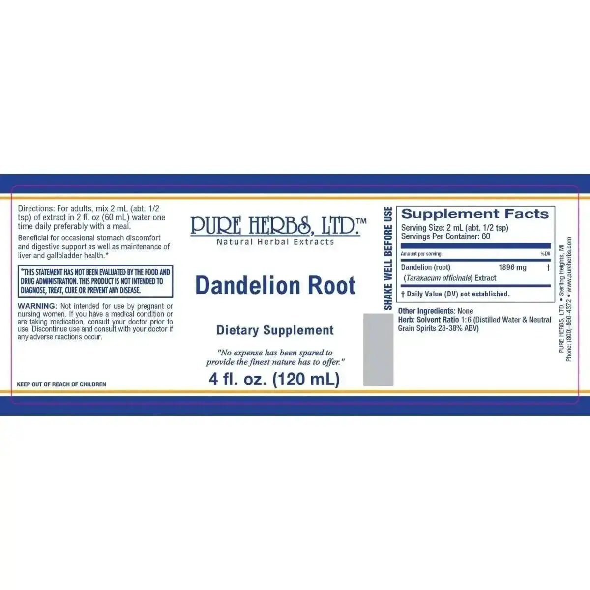Dandelion Root (Taraxacum officinale) - Futures ETC Tincture