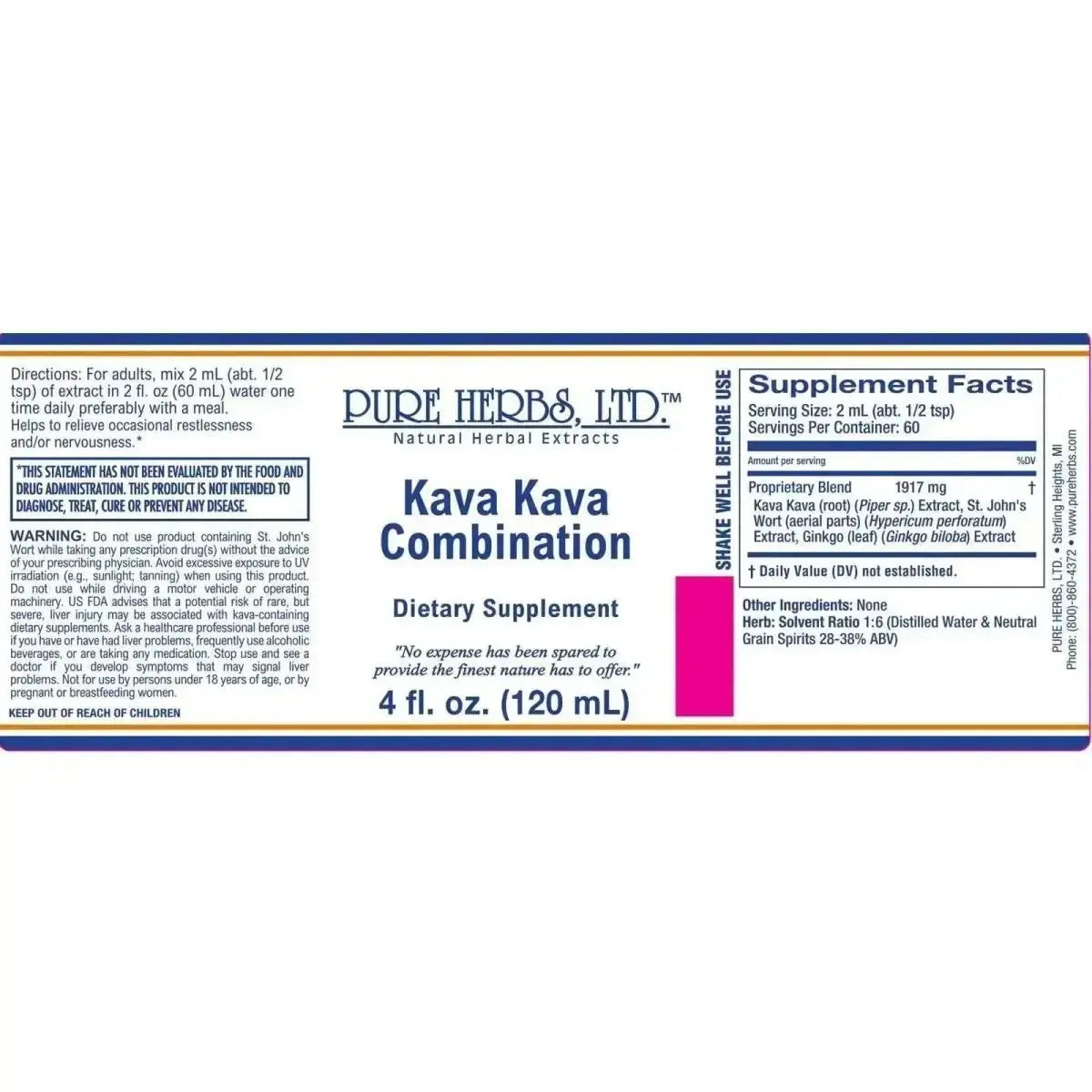 Kava Kava Combination (Ginkgo, Kava Kava, St. John's Wort) - Futures ETC Tincture