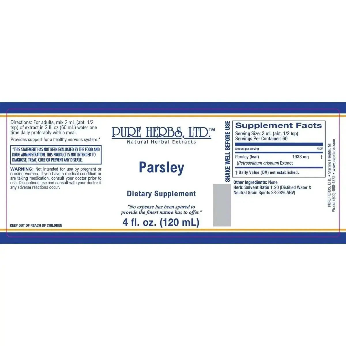 Parsley (Petroselinum crispum) - Futures ETC Tincture
