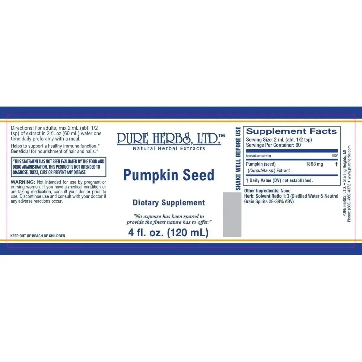 Pumpkin Seed (Curcubita) - Futures ETC Tincture