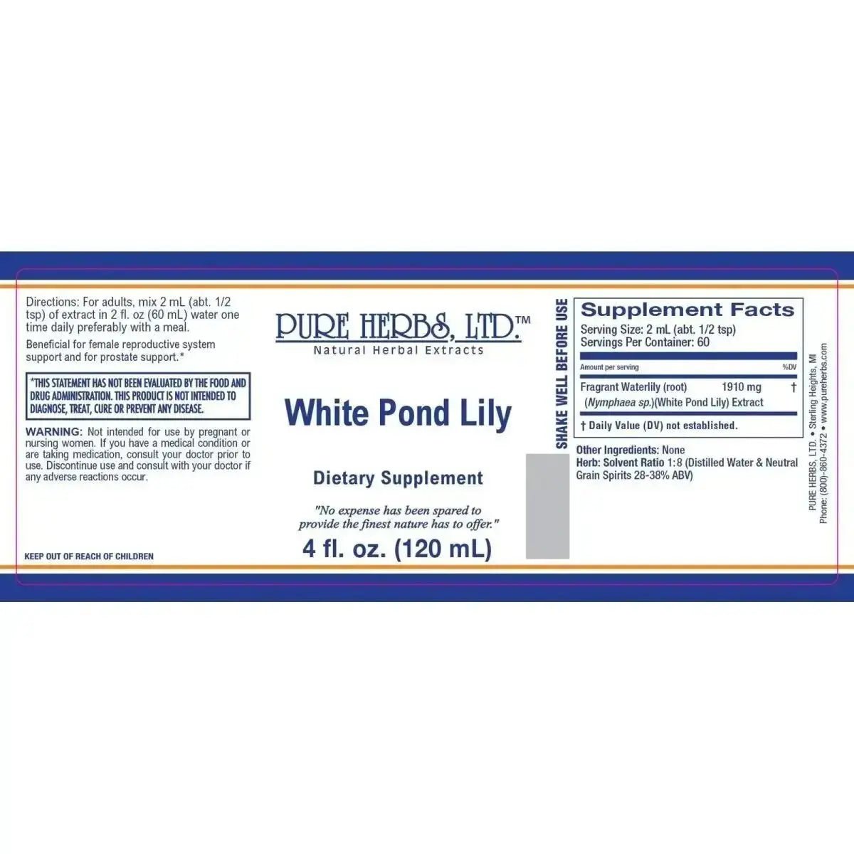 White Pond Lily (Nymphaea odorata) - Futures ETC Tincture