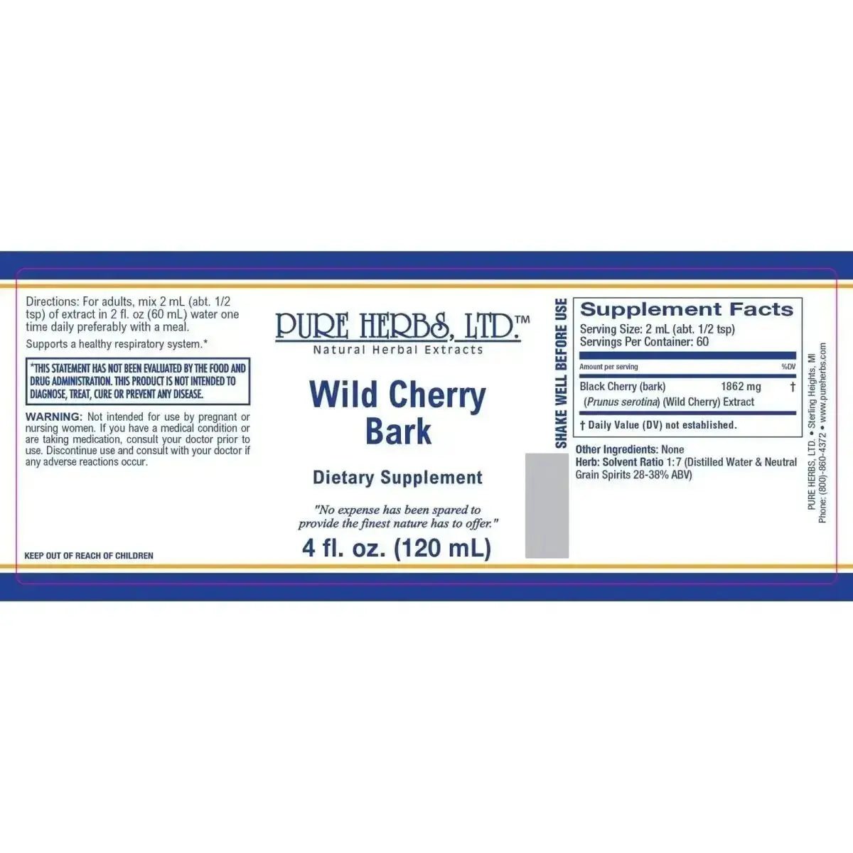 Wild Cherry Bark (Prunus serotina) - Futures ETC Tincture