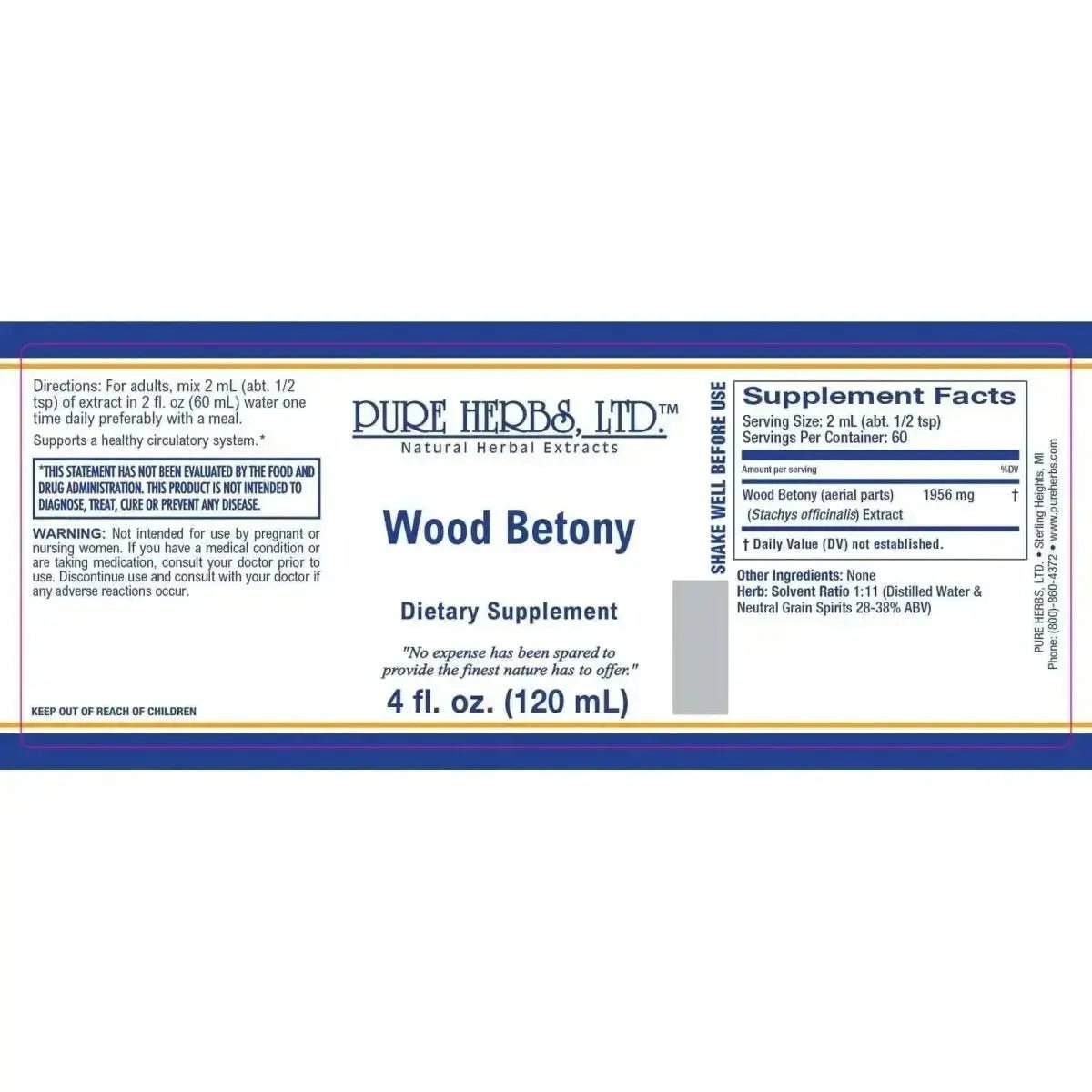 Wood Betony (Stachys officinalis) - Futures ETC Tincture