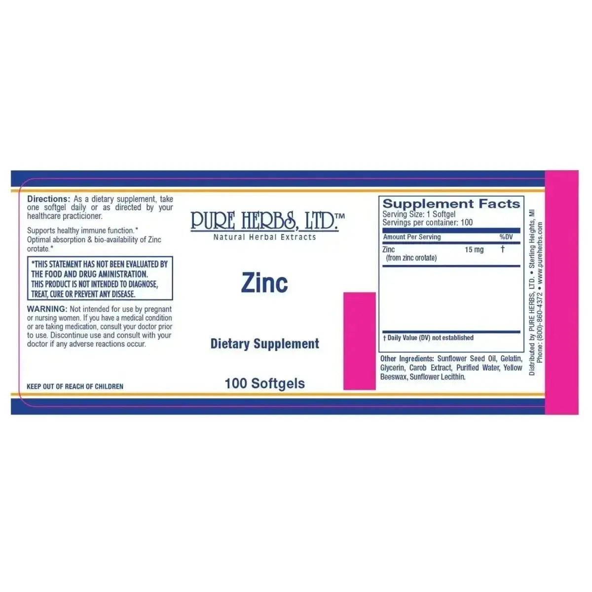 Zinc (Softgels 100 ct) - Futures ETC Tincture