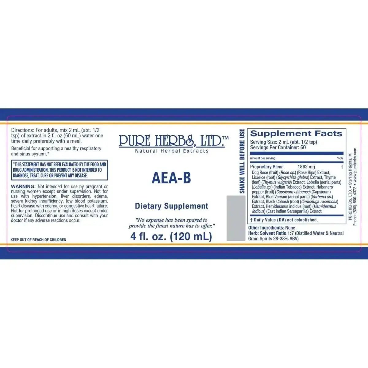 AEA - B Herbal Adjustment for Hormonal & Respiratory Health - Futures ETC Tincture
