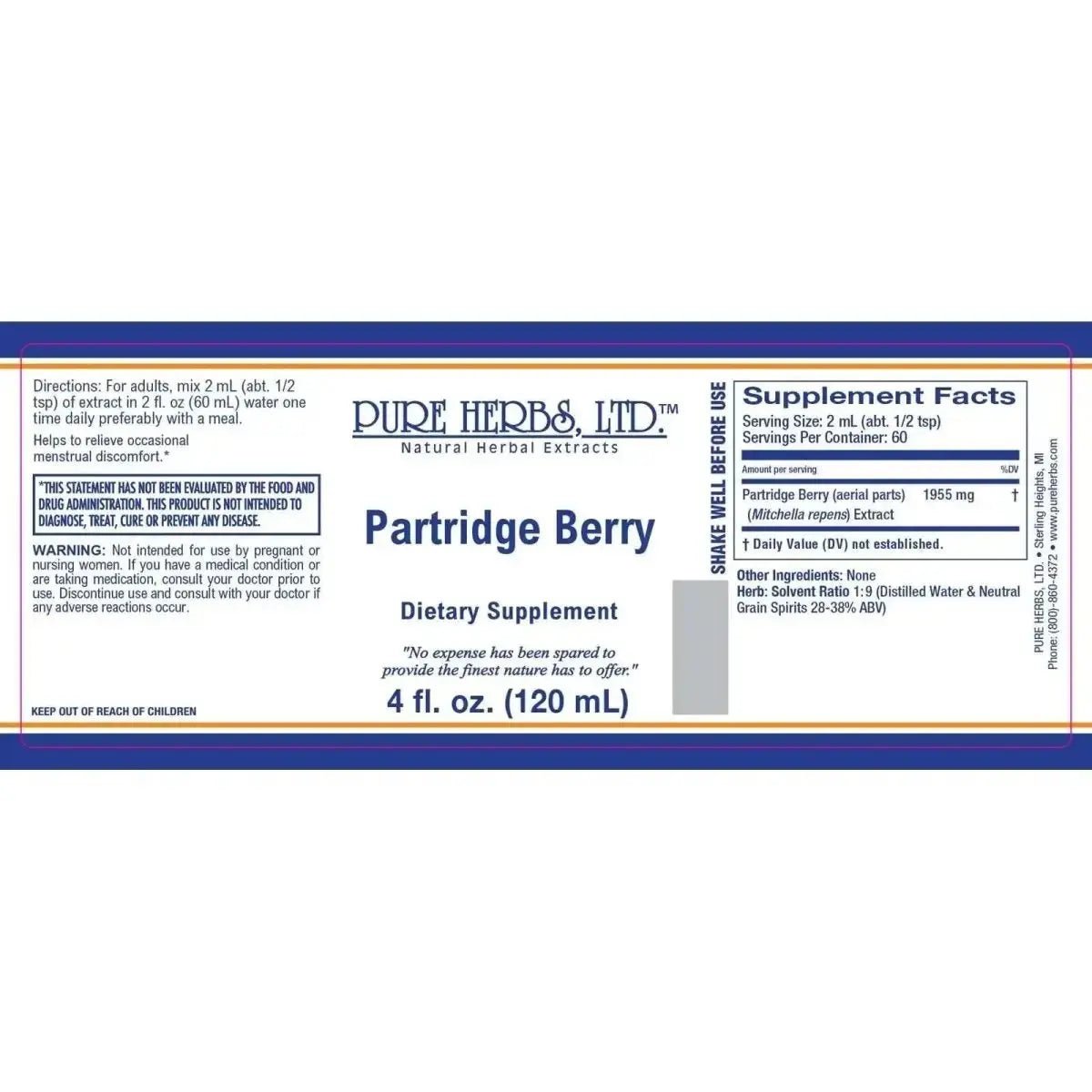 Partridge Berry (Mitchella repens) - Futures ETC Tincture