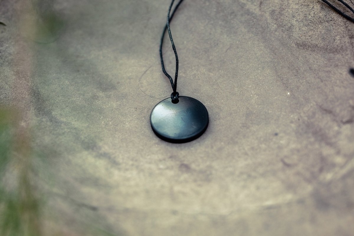 Shungite Round Pendant for EMF Protection (Ships From USA!), , Futures ETC