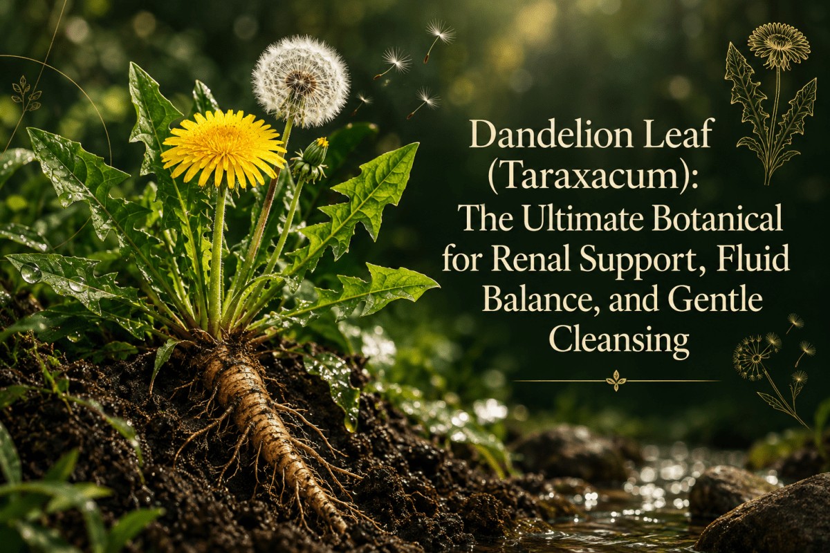 Dandelion Leaf (Taraxacum): The Ultimate Botanical for Renal Support, Fluid Balance, and Gentle Cleansing - Futures ETC