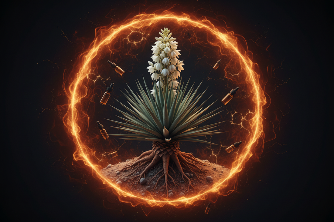 Yucca plant (Yucca schidigera) herbal supplement — liquid extract for joint health, anti-inflammatory support, skin health, and cardiovascular wellness