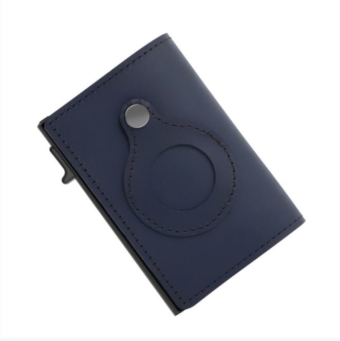 Cartera de cuero fina con protección EMF multifuncional para hombre
