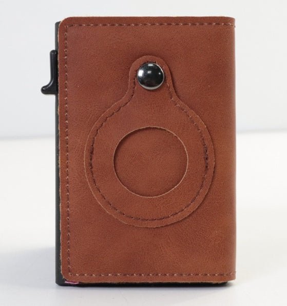 Cartera de cuero fina con protección EMF multifuncional para hombre