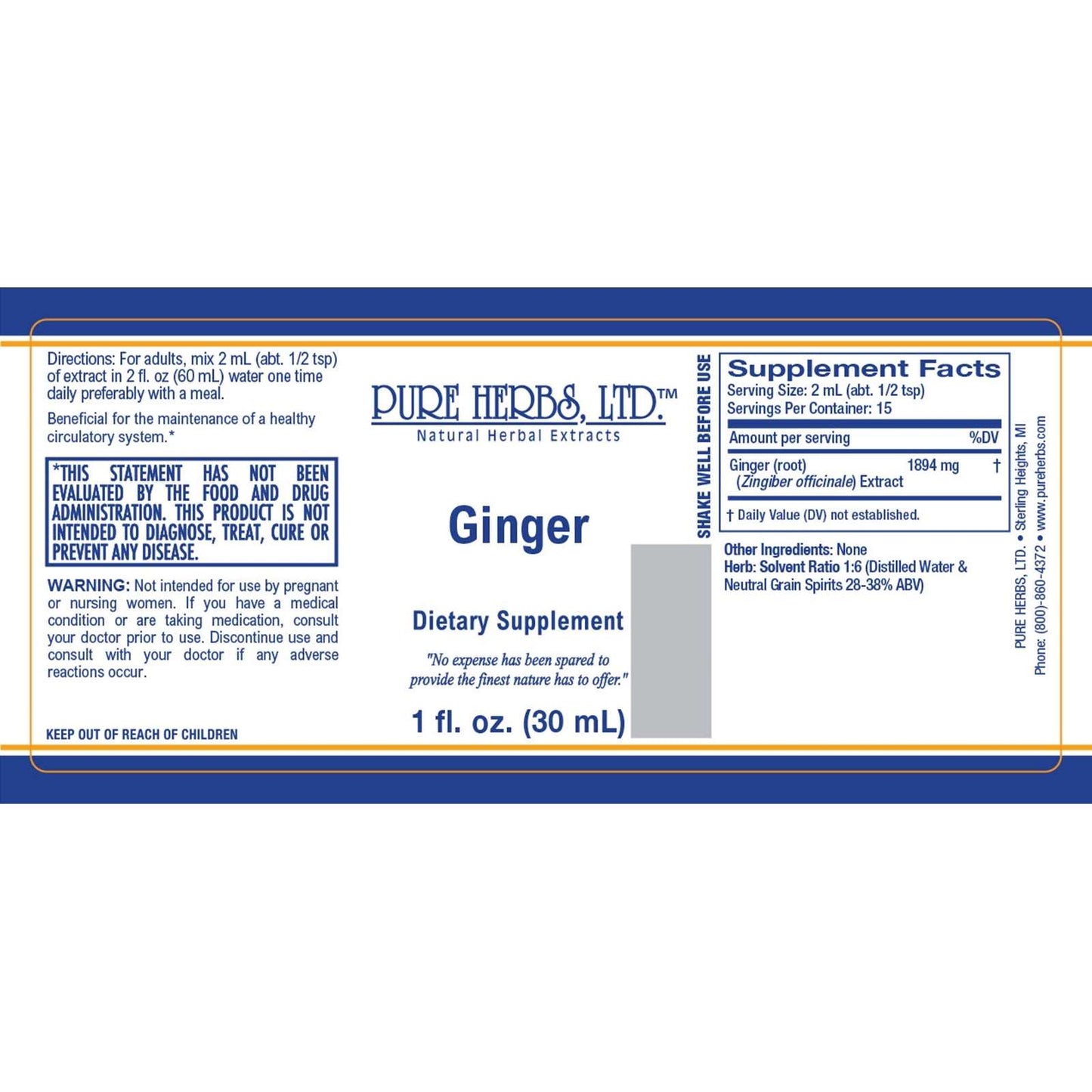 Ginger (Zingiber officinale)