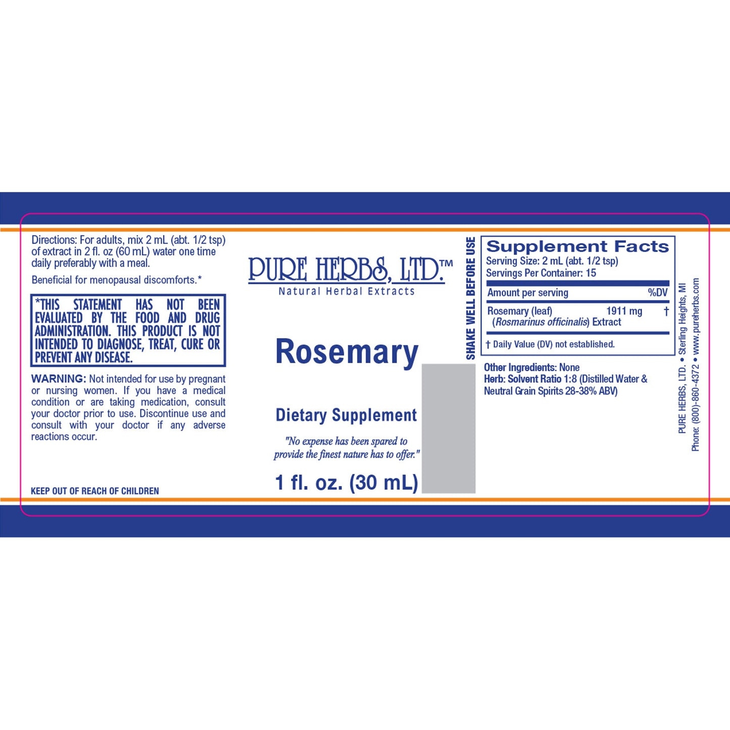 Rosemary (Rosmarinus officinalis)