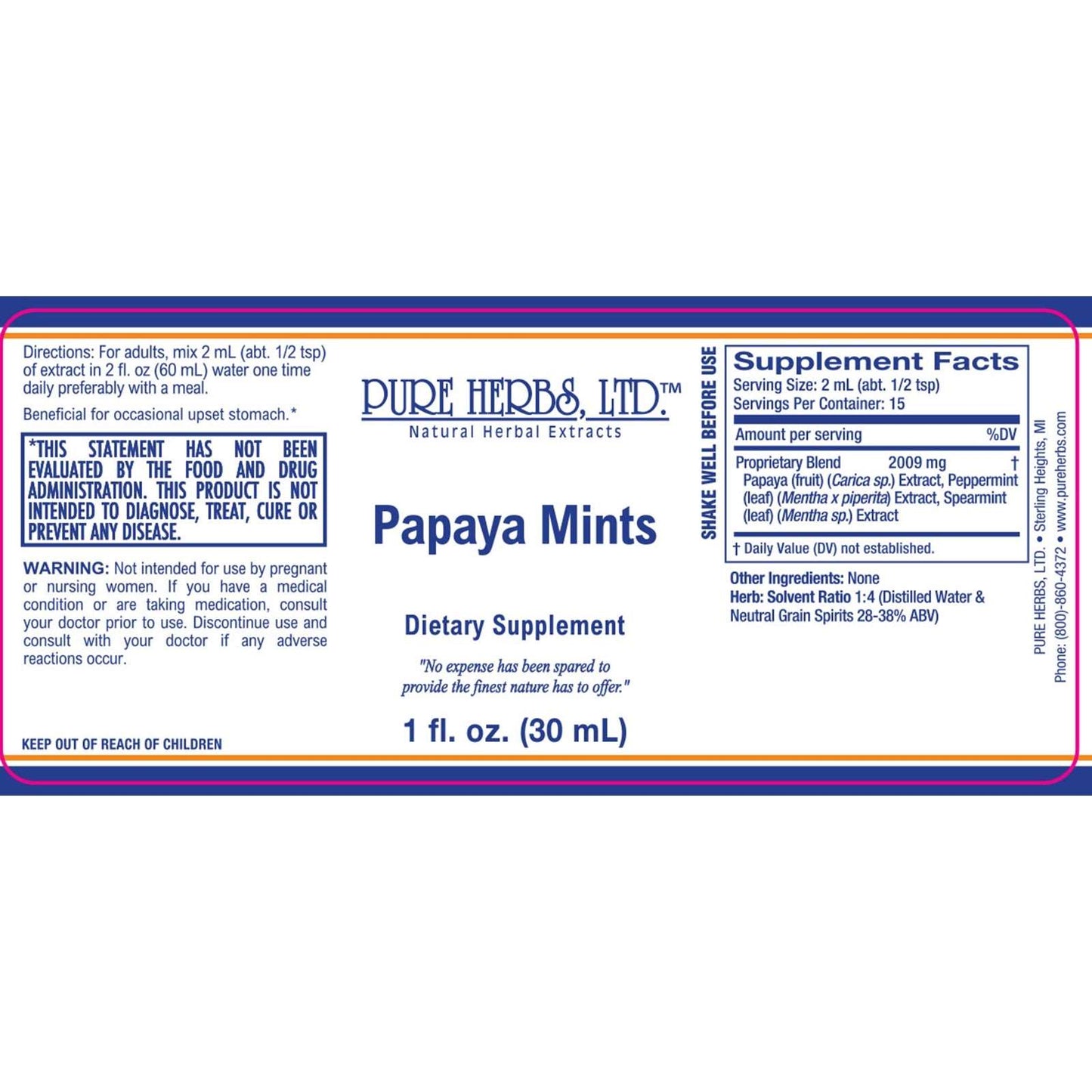 Papaya Mints (Papaya, Peppermint Leaf, Spearmint Leaf)