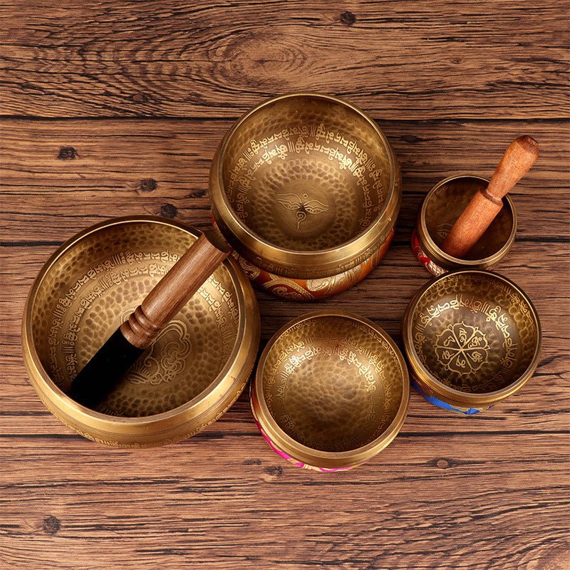 Tibetan Nepal Singing Bowls Set for Vibration Therapy