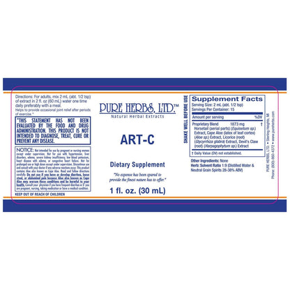 ART-C (Reformulated) (Aloe, Devil's Claw, Horsetail, Licorice Root)