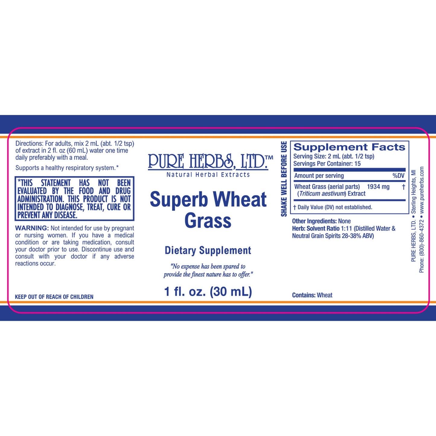 Superb Wheat Grass Extract (Triticum aestivum)