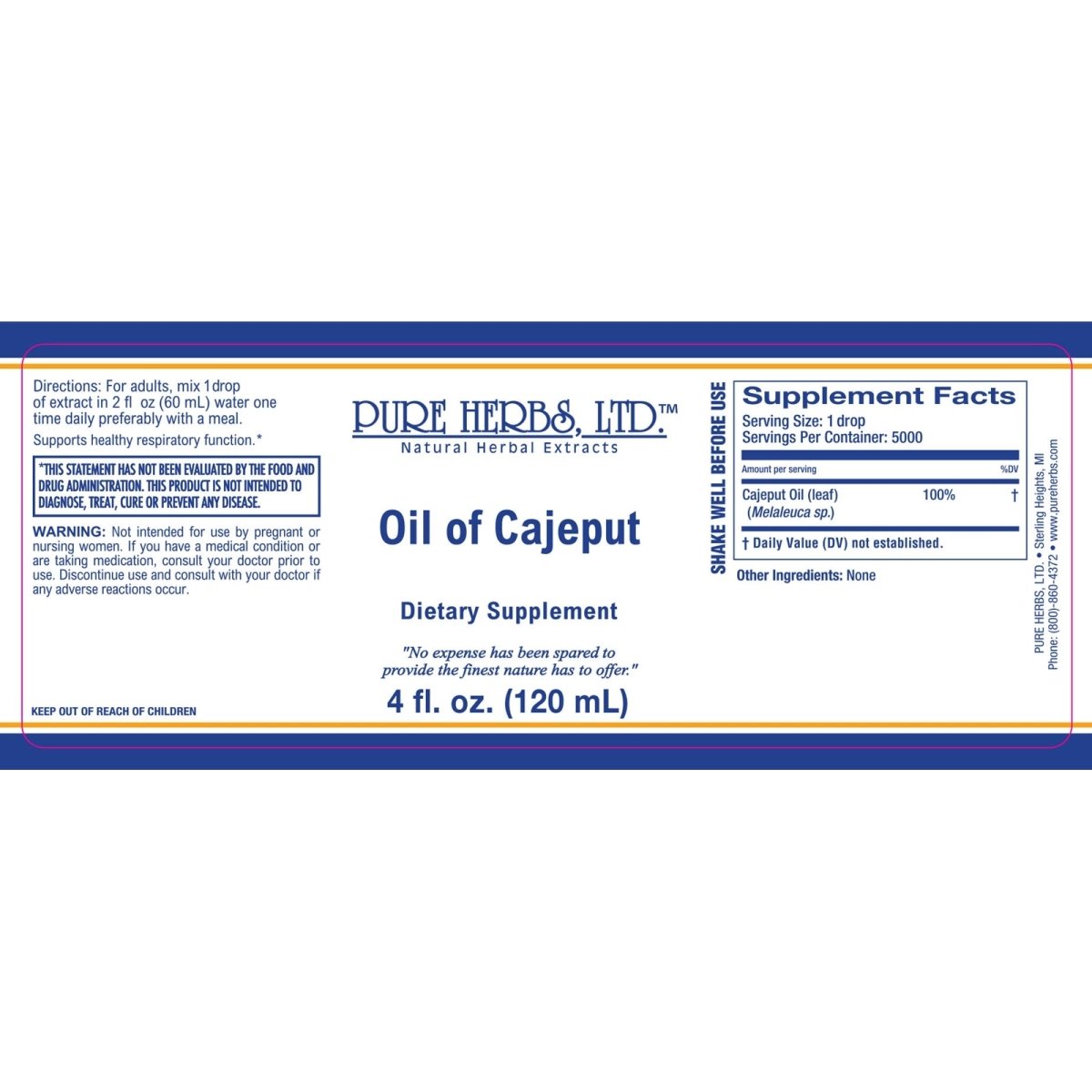 Cajeput Oil (Melaleuca cajuputi), Tincture, Futures ETC