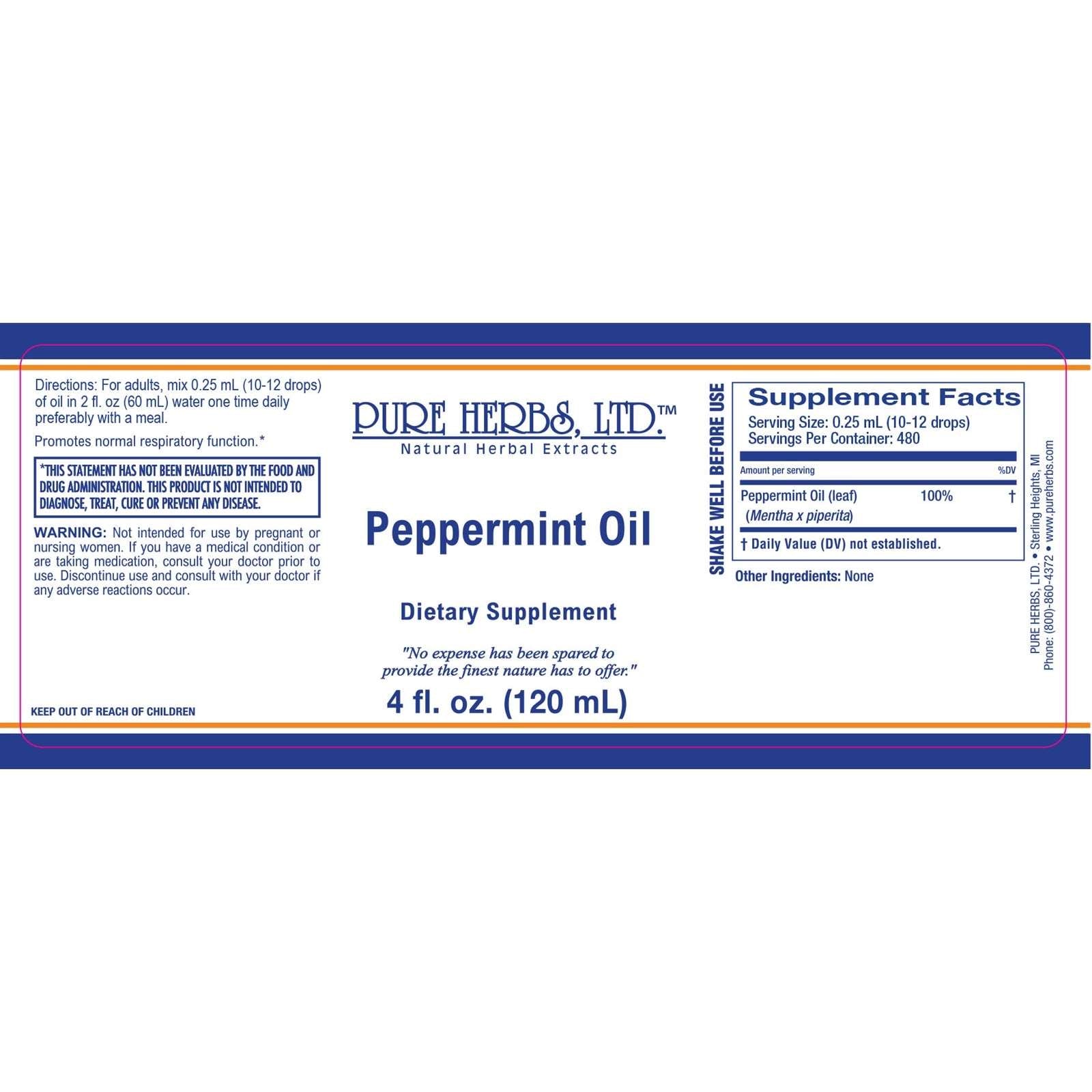 Peppermint Leaf (Mentha piperita) Extract and Oil