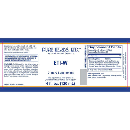 ETI-W (Echinacea, Licorice Root, Myrrh, White Oak Bark)