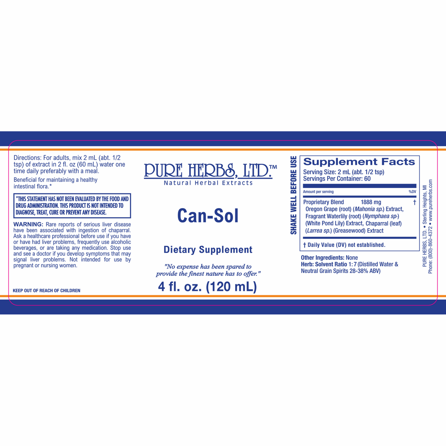 Can-Sol [Reformulated] (Lapacho, Oregon Grape, White Pond Lily)