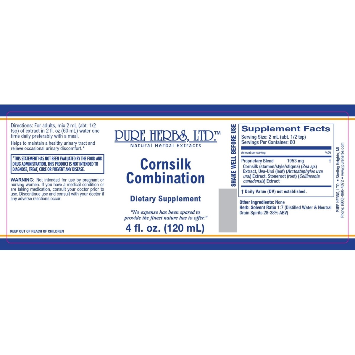 Cornsilk Combination (Cornsilk, Stone Root, Uva Ursi), Tincture, Futures ETC