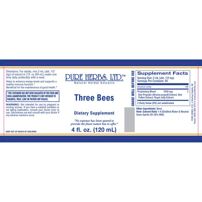 Three Bees (Bee Pollen, Bee Propolis, Royal Jelly)