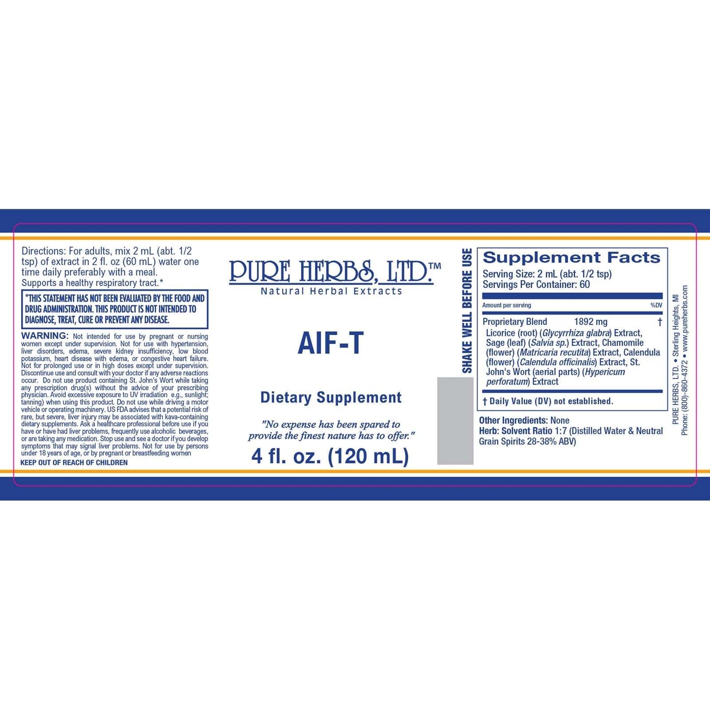 AIF-T (Calendula, Chamomile, Licorice Root, Sage, St. John's Wort)