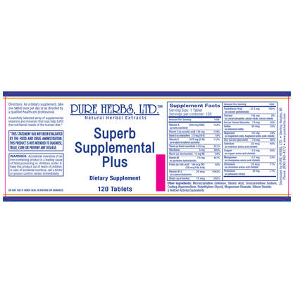 Superb Supplemental Plus (Tablets 120 ct)