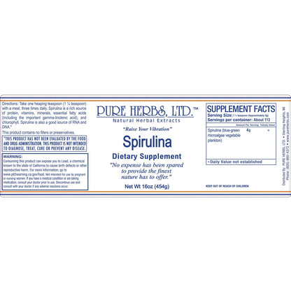 Spirulina (liquid, capsules 200 ct and bulk powder)