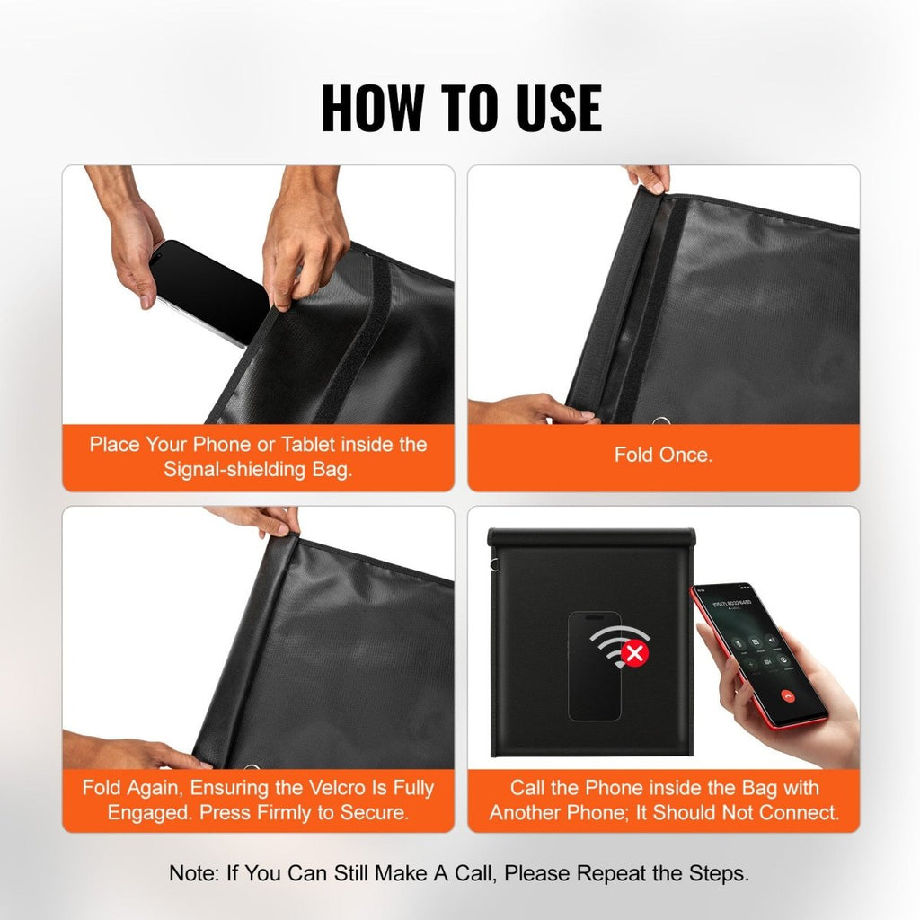 4 Pack Faraday Bag for EMF Protection, Anti-Theft, Anti-Hacking