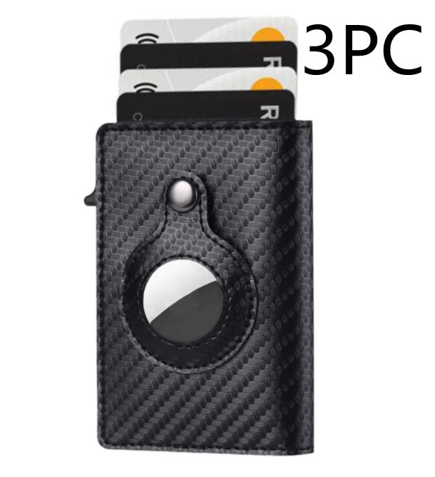 Cartera de cuero fina con protección EMF multifuncional para hombre