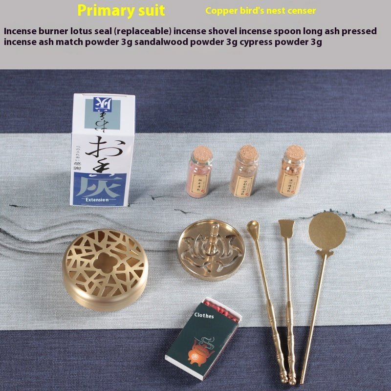 Kit d'encensoir en cuivre – Kit d'outils d'aromathérapie et de méditation