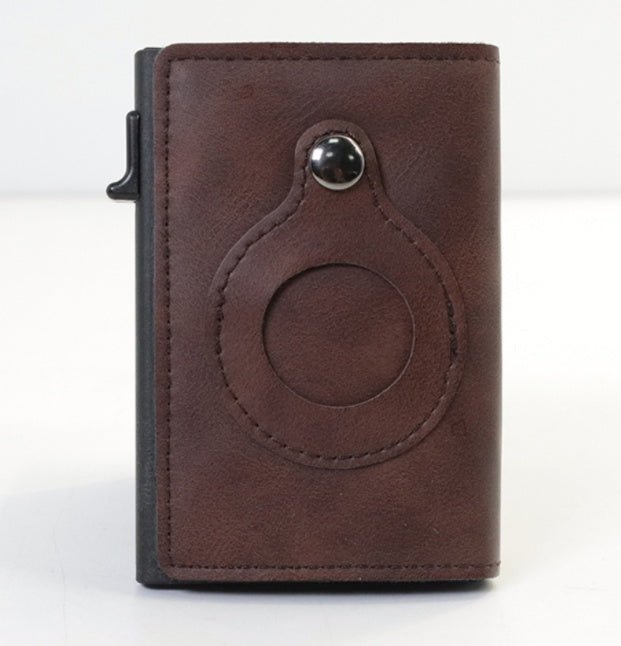 Cartera de cuero fina con protección EMF multifuncional para hombre
