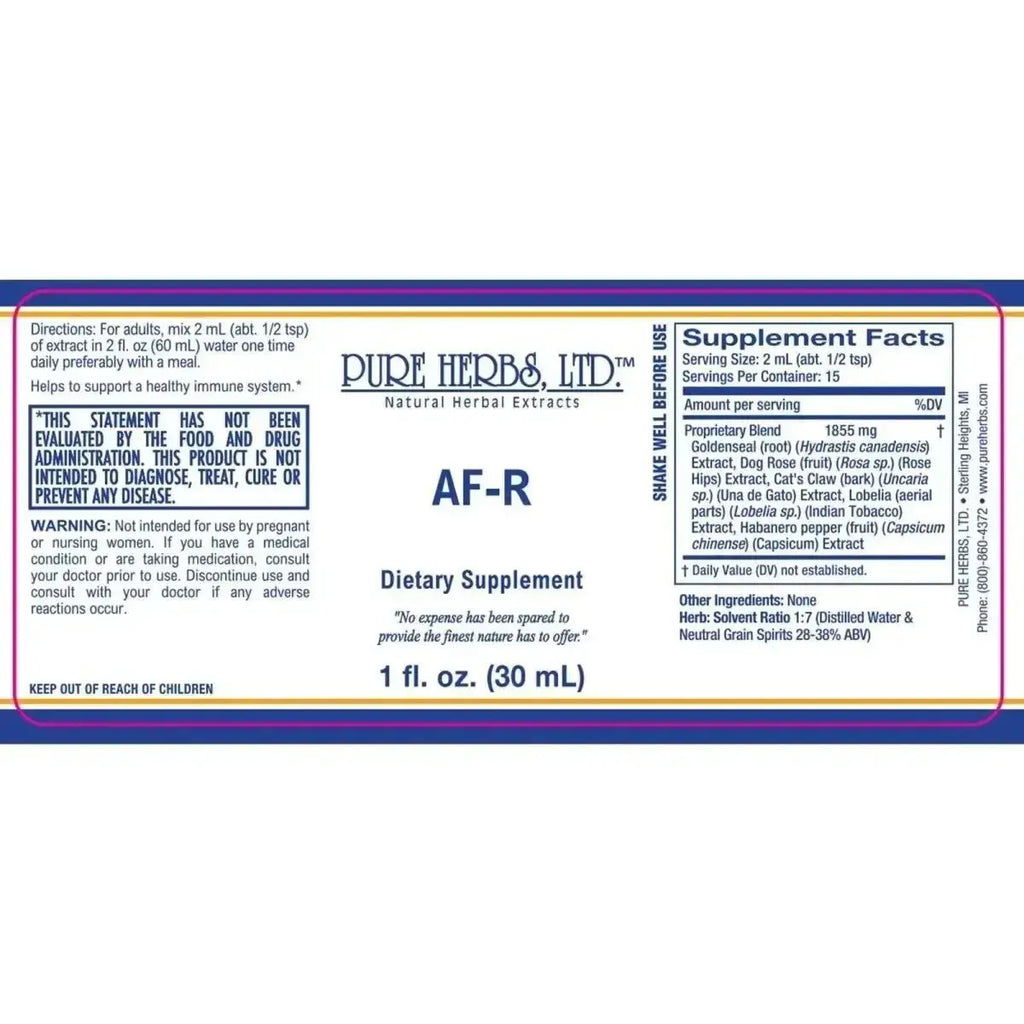 AF - R Herbal Tincture for Immune, Digestive & Pain Relief - Futures ETC Tincture