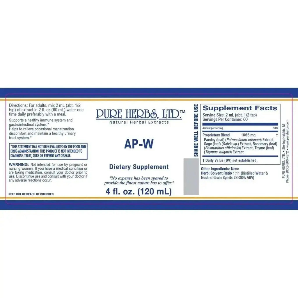 AP - W (Parsley, Rosemary, Sage, Thyme) - Futures ETC Tincture