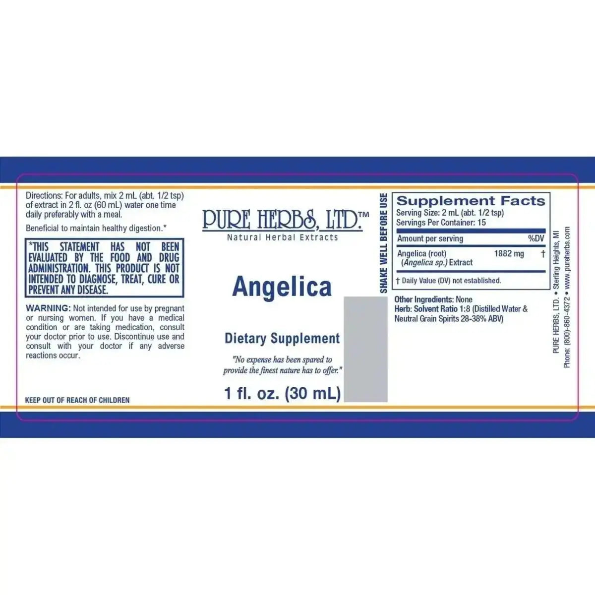 Angelica (Angelica archangelica) for Digestive, Respiratory & Stress Relief - Futures ETC Tincture