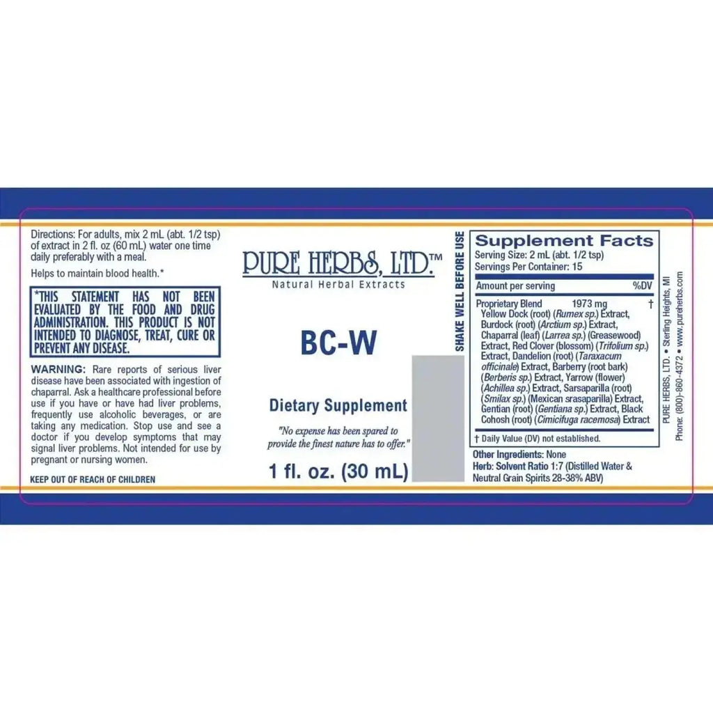 BC - W Herbal Blend for Digestive, Immune & Detox Support - Futures ETC Tincture