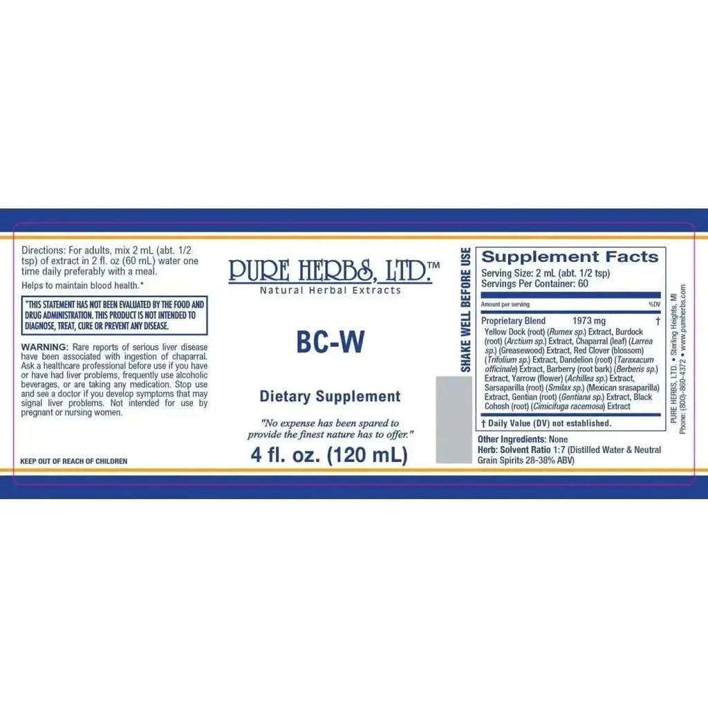 BC - W Herbal Blend for Digestive, Immune & Detox Support - Futures ETC Tincture