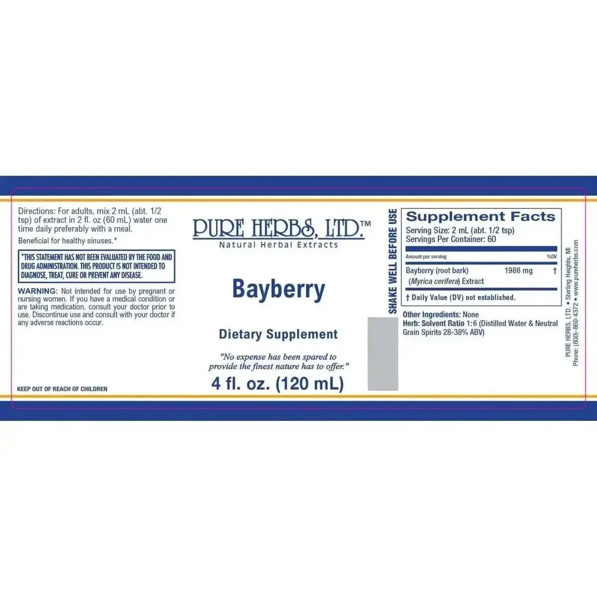 Bayberry (Myrica cerifera) - Futures ETC Tincture