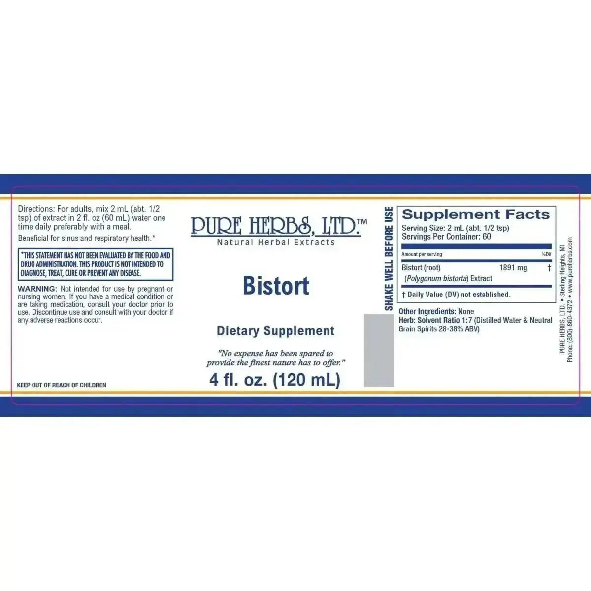 Bistort (Polygonum bistorta) - Futures ETC Tincture