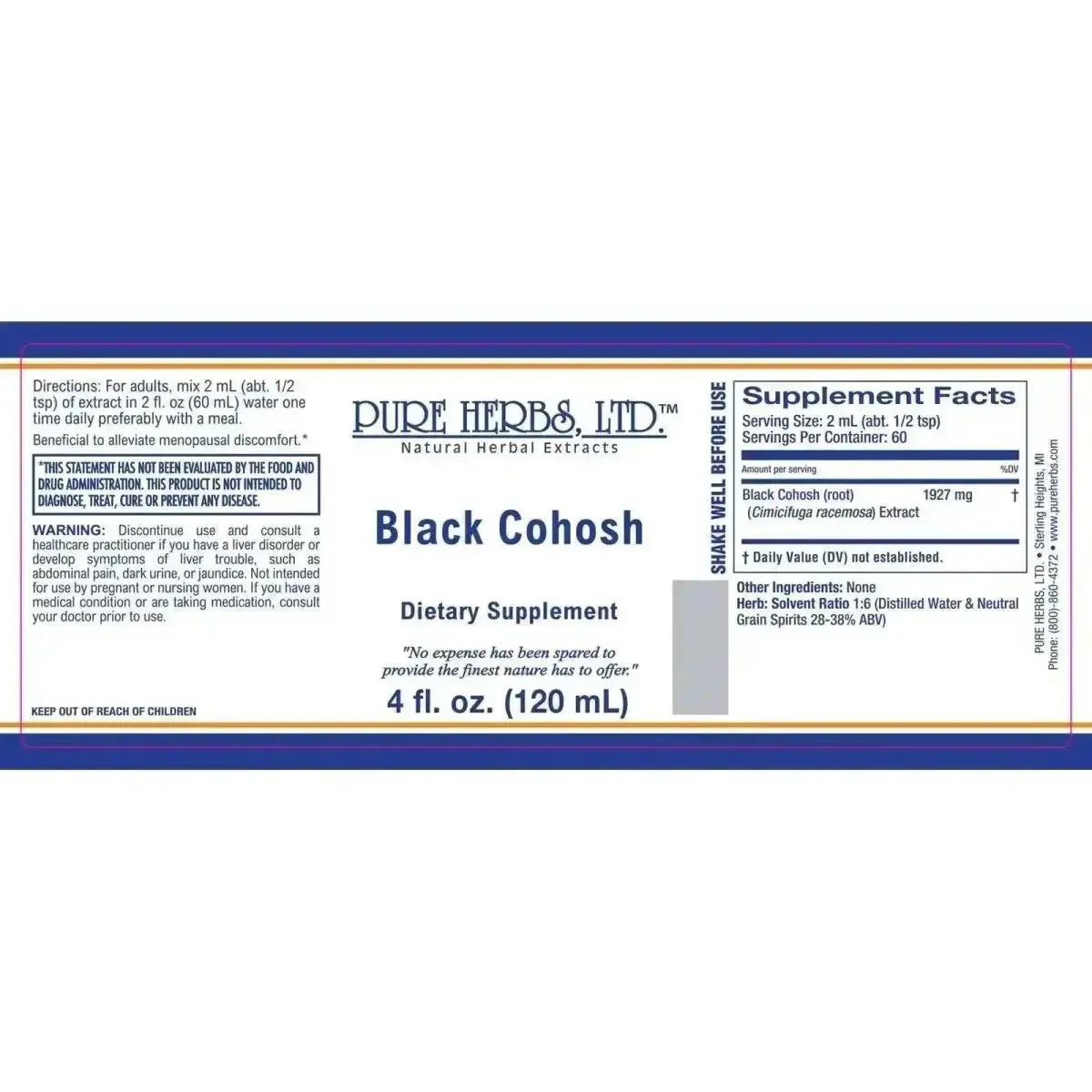 Black Cohosh (Actaea racemosa) & Blue Cohosh (Caulophyllum thalictroides) - Futures ETC Tincture