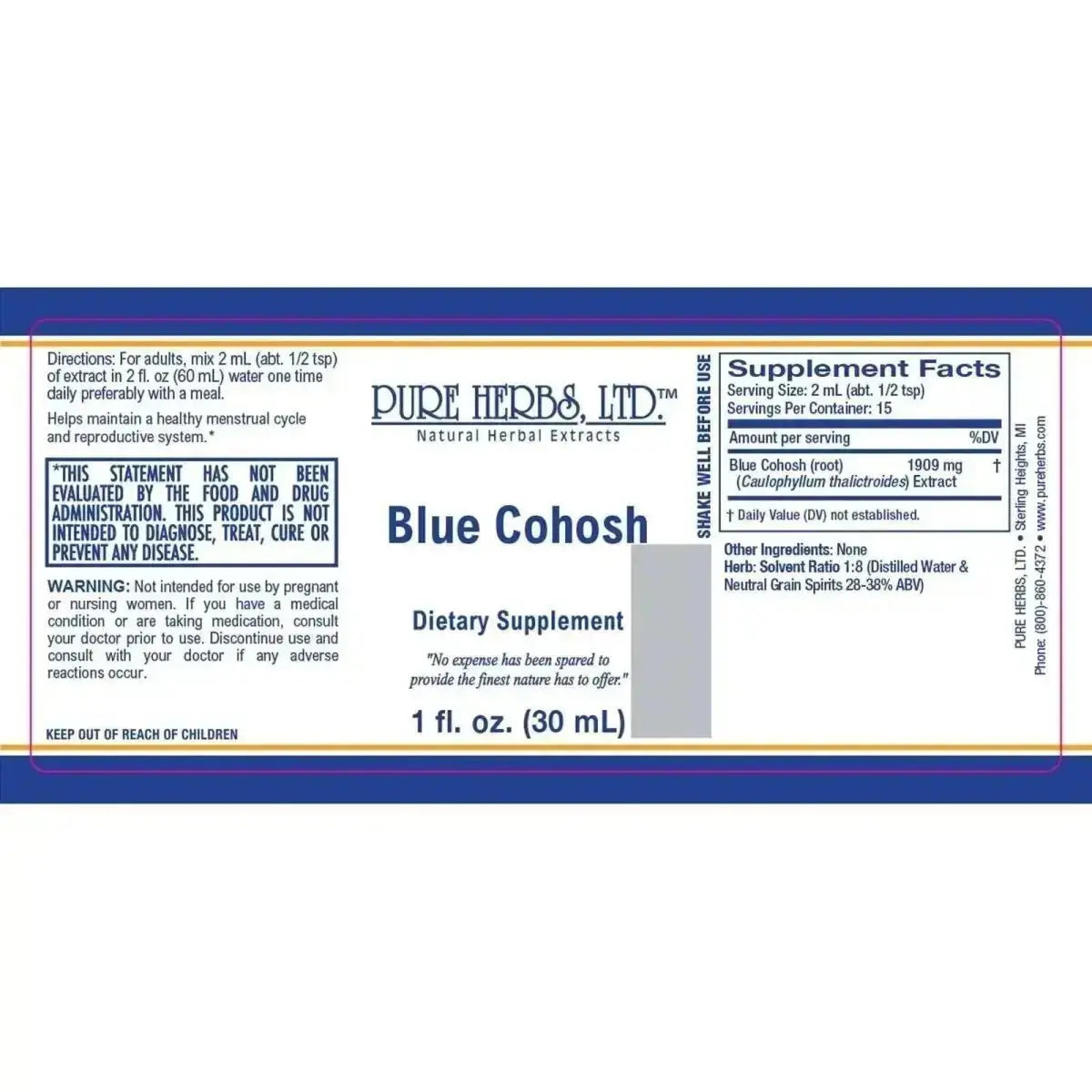 Black Cohosh (Actaea racemosa) & Blue Cohosh (Caulophyllum thalictroides) - Futures ETC Tincture