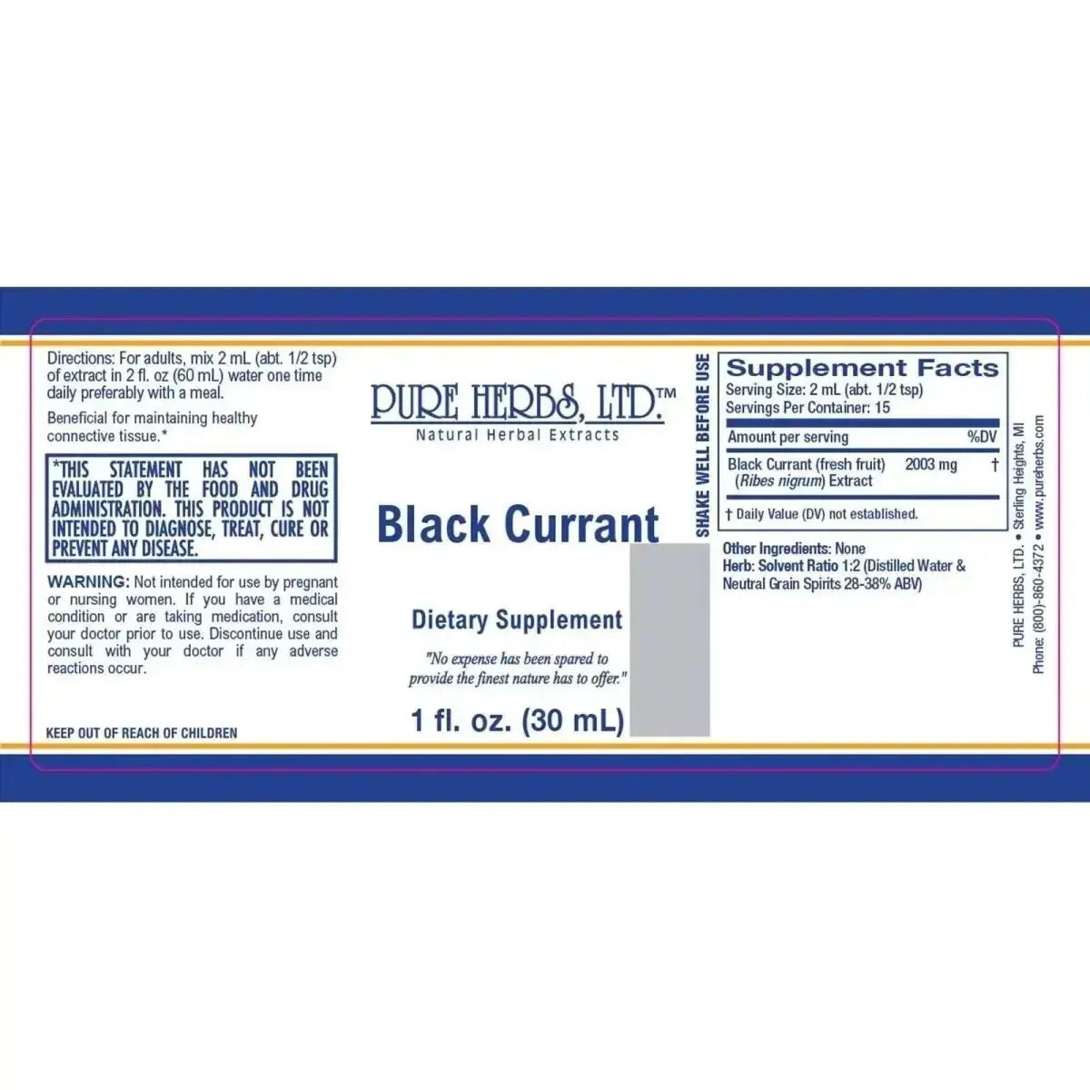 Black Currant (Ribes nigrum) - Futures ETC Tincture