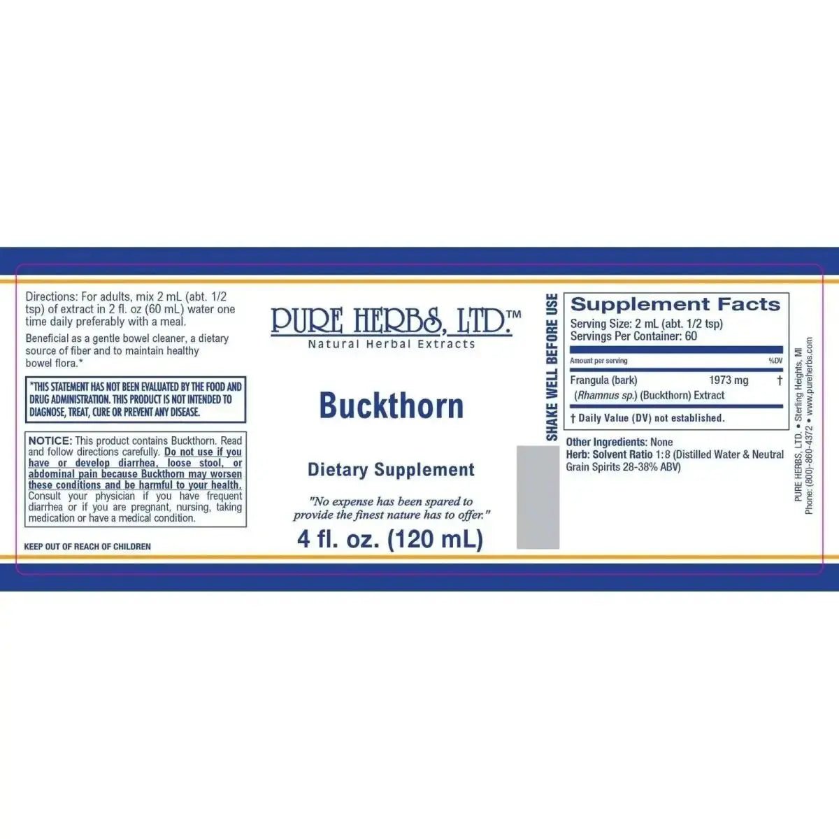 Buckthorn (Rhamnus cathartica) - Futures ETC Tincture
