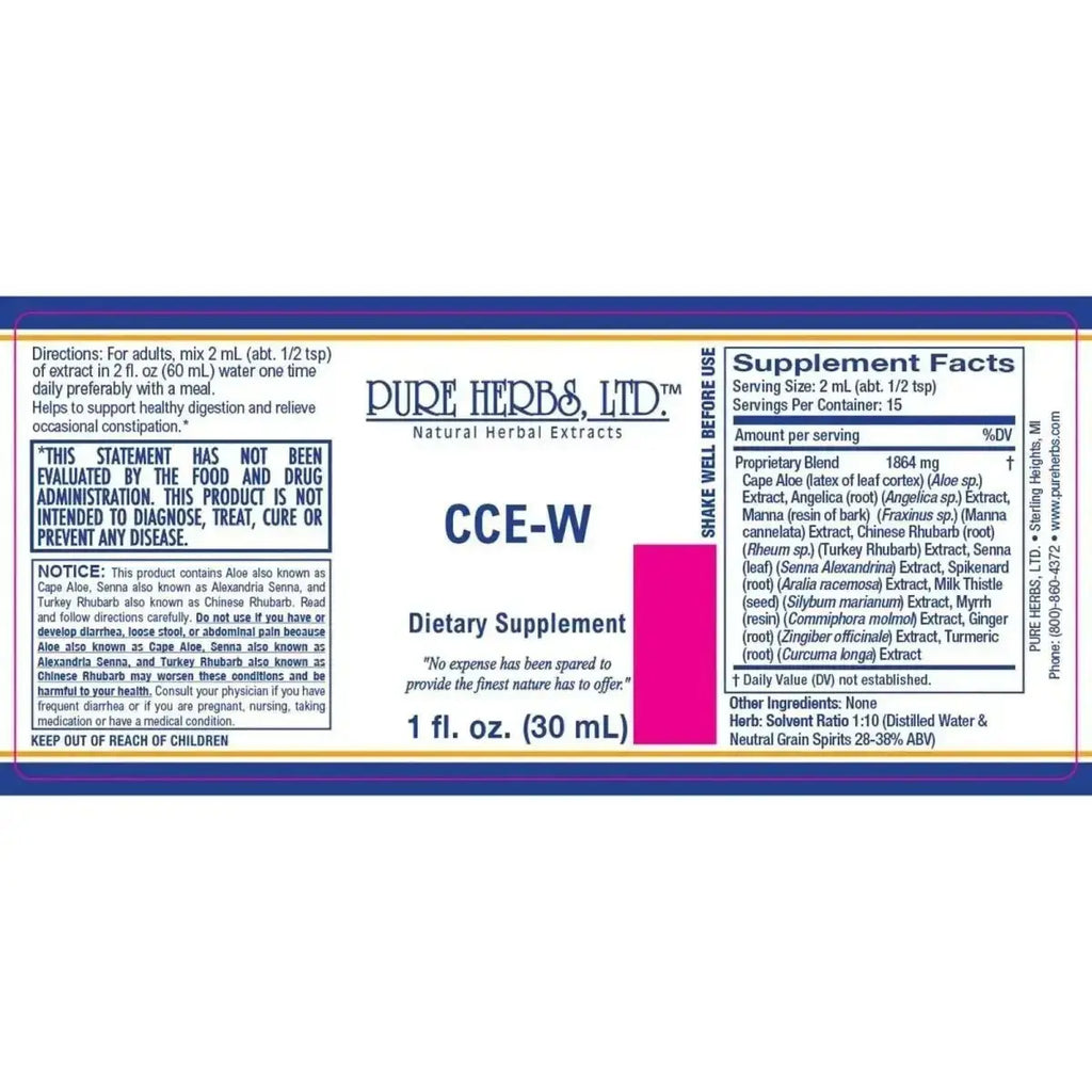 CCE - W Herbal Blend for Digestive Health, Detox & Liver Support - Futures ETC Tincture