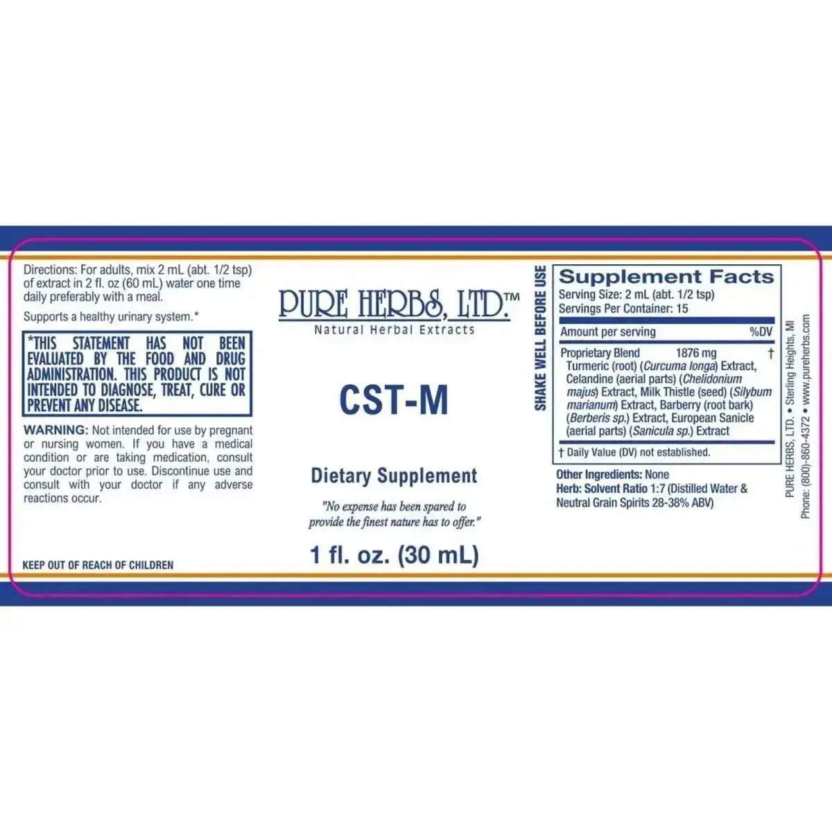CST - M (Barberry, Celandine, Milk Thistle, Sanicle, Turmeric) - Futures ETC Tincture